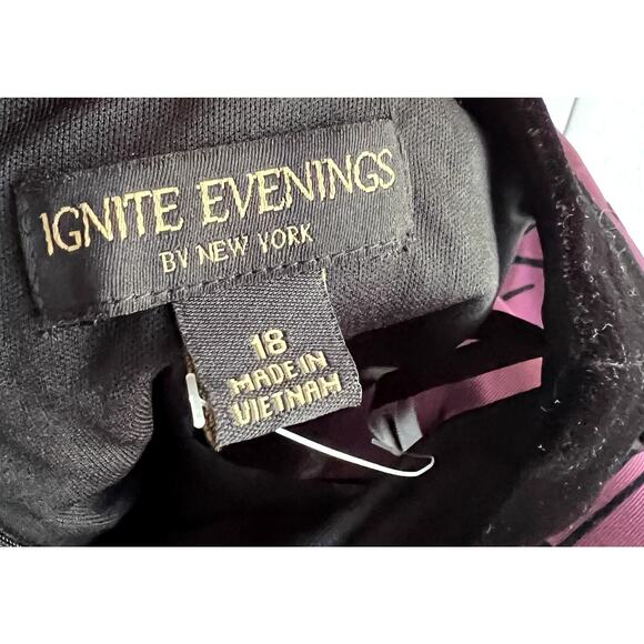 Ignite Evenings Fit Flare Gown Dress Women 18 Plus Size Party Wedding Prom NEW - Picture 15 of 15